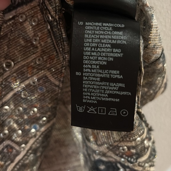 Isabel Marant pour H&M Silver and Gold racer back Tank Top - size 6 - NWT - Picture 5 of 9